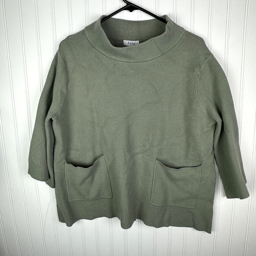 FATE Sweater/sweatshirt Green Size Large‎ Front pockets